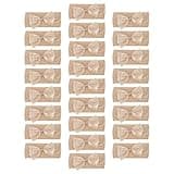AYNEFY 25PCS Chair Sashes Bows Stretch Chair Sash Bands Reusable Polyester Wedding Covers with Stitched Bow for Party Banquet Decoration (Champagne)
