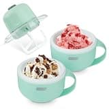 Dash My Mug Ice Cream Maker - Makes Single Serving of Gelato, Frozen Yogurt, Sorbet & More - Easy to Clean & Use - Aqua, 2 Bowls