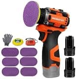 Brushless Small Sander with 36PCS Sandpapers, 2 Variable Speed Cordless Sander (0-500/0-3000 RPM), 2Pcs 3.0Ah Batteries, Mini Compact Electric Sander for Wood, Metal, Paint Removal, and DIY Projects