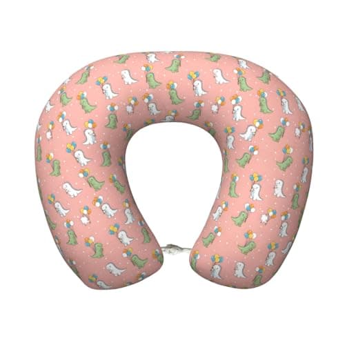 HYQMXGFGYS Dinosaur Balloon Travel Pillow Cute Animals Memory Foam Neck Pillow for Traveling Office