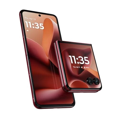 Motorola Moto Razr Ultra 5G 2025, 512GB + 16GB RAM, Pantone Rio Red - Unlocked (Renewed)