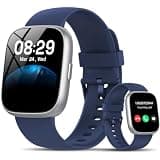 Smart Watch Fits for Android and IPhone, Smartwatch for Women Men with Alexa Built-in, 1.83" HD Touchscreen Fitness Tracker 120 Plus Sports Mode, Smart Watch with Bluetooth Call, IP68, for Gift Blue