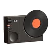 Omquot Vintage BT Speaker Retro Record Player Wireless Miniature Speaker with Clock for Home Office 8.6x6.08x1.89inch (Black)