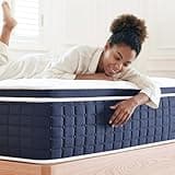 Coolvie 14 Inch Queen Hybrid Mattress, Cooling Gel Memory Foam with Individually Pocketed Coils, Medium Firm Support for Pressure Relief & Motion Isolation, Fiberglass Free, Certified Safe Foams
