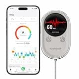 SOMNDEEP Contactless Smart Sleep Tracker, Heart Rate & Breathing Pattern Tracking, Non-Wearable Radar Sleep Quality Monitor, Daily Report and Suggestion, Sleep Trend Tracking Device for Adult