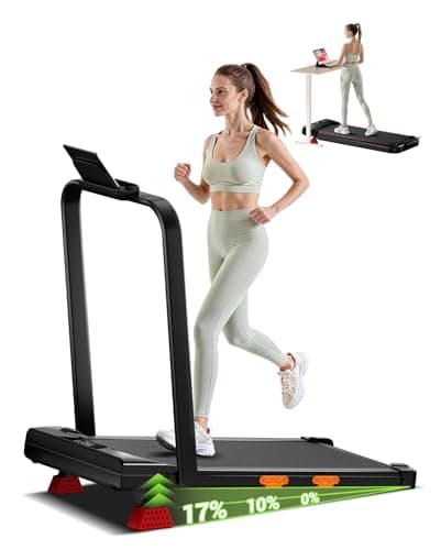 CURSOR FITNESS 3-in-1 Walking Pad Treadmill with 12% Incline 2.5HP Foldable Treadmills for Home Walking Pad Treadmill with 300 Lbs Capacity Silver