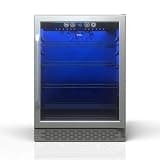 TCL 161 Can 24 In Beverage Cooler, Freestanding Mini Fridge with Glass Doors, Removable Shelves, Digital Controls & LED Lighting for Water, Soda, Energy Drinks
