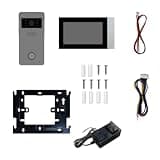 Mingzhe 7 Inch Wireless Video Doorbell with 1080P IR Night Vision Camera 2 Way Audio Support for Tuya App Home Security (US Plug)
