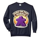 Dibs On The Purple Meeple Boardgame Player Tabletop Game Fan Comfort Colors Adult Sweatshirt