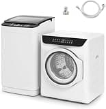 Portable Washer and Dryer Combo Set, 28Lbs Full-Automatic Washing Machine and 2.8 Cu.Ft Portable Clothes Dryer with 10 Wash Programs, 6 Dry Modes, Compact Washer and Dryer for Apt, Dorm, Home