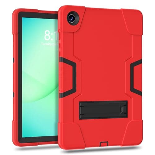 Lunivop Tablet Case Compatible with Samsung Galaxy Tab A11 Plus /A9 Plus Case 11 Inch with Built-in Screen Protector Stand Heavy Duty Tablet Protector Cover for Samsung Tab A11+ /A9 + Red