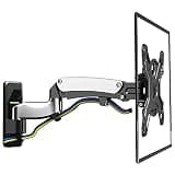 UHRLGHS TV Floor Stand - Motorised TV Bracket Stand, Double Column Height Low Bass Rise and Fall Smoothly, with Remote Control and Memory Setting, for 55-100inch Tv, Ca,