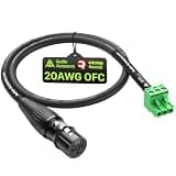 AA AUDIO ACCESSORY XLR to 3-pin Phoenix Cable 2ft, Neutrik REAN XLR Female Connector, XLR 3P Female to PHX3M Adapter for DSP, Mixer, Audio Processor, Commercial Amplifier, Conference System