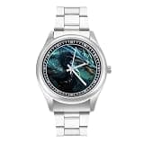 NTVOWPZO Three-Hand Analog Stainless Steel Watches for Men Easy Reader