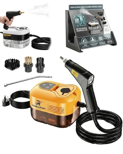 Steam Cleaner 2500W Handheld High-Temperature Pressurized Steam Cleaner 1.2/1.8L Portable Heavy Duty Steamer for Home Car Detailing Couch Upholstery Kitchen Grout Tile Bathroom Sofa Fabric