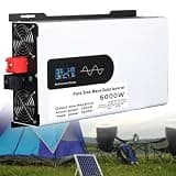 Off Grid 5000W Pure Sine Wave,DC 12V 24V 48V to 110V/220V AC Solar Power Inverter Home Generator(10000W,24vto110v)
