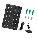 ENFONG 10W Solar Panel for Outdoor Use with Type C Port and Extended Cable Single Crystal Silicon PET PVC Build
