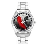 NTVOWPZO Three-Hand Analog Stainless Steel Watches for Men Easy Reader