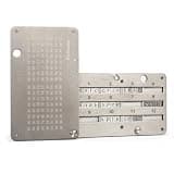 crypto seed phrase storage, metal seed phrase plate, Bybkxeo S1,24-Word Capacity, Fire/Corrosion Resistant, Compatible with Ledger/Trezor/KeepKey (silver S1)