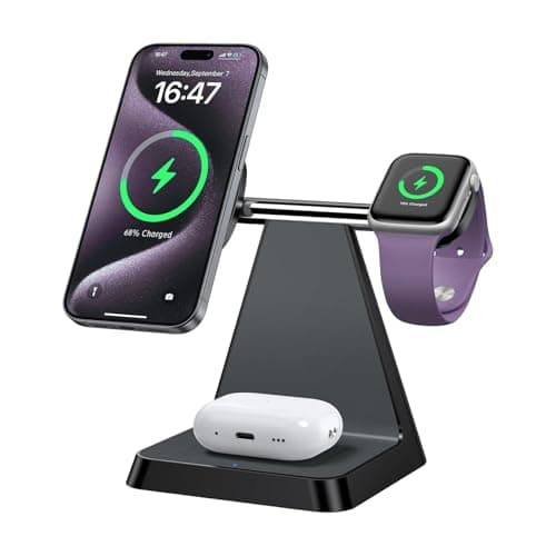 Magnetic 3-in-1 Wireless Charging Station for iPhone 12-17