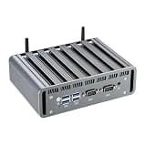 HKAIOT Fanless Industrial Mini PC J6412(4C/4T), Mini Computer Pre-Installed System, 8GB DDR4 128GB M.2 SSD, 6xUSB BT/Wi-Fi5.0/Extendable 4G/SIM Support Dual Display