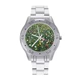 NTVOWPZO Three-Hand Analog Stainless Steel Watches for Men Easy Reader
