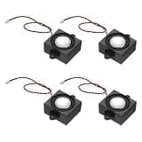 PATIKIL 3 Watt 4 Ohm Mini Speaker, 4PCS Full-Range Mobile Portable Advertising Machine Micro Loudspeaker Connector for Small Electronic Projects, Black Silver