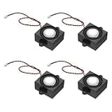 PATIKIL 3 Watt 4 Ohm Mini Speaker, 4PCS Full-Range Mobile Portable Advertising Machine Micro Loudspeaker Connector for Small Electronic Projects, Black Silver