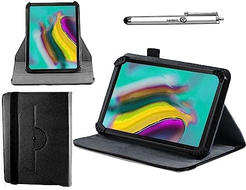 Navitech Black Case with 360 Rotational Stand & Stylus Compatible with Samsung Galaxy Tab Active5 8 Inch Tablet