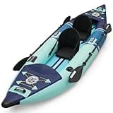 Niphean Inflatable Kayak 2 Person, 12'6" Tandem Kayak with 500lb Capacity, 3-Chamber Stable Design, Drop-Stitch Floor, with Fishing Mounts, Camera Base, Kayaks Seats for Lakes, Touring, Fishing