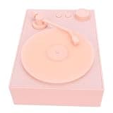 Omquot Portable Vintage Turntable with Aroma Diffuser Bluetooth Speaker for Indoor/Outdoor (Pink)