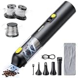 AUXITO Car Vacuum Portable Cordless 14000Pa Suction, Handheld Vacuum Blow & Suction 2 in 1, Small Vacuum Cleaner Hand Held Vacuum for Car, Home, Pet, Office, Ideal Gifts for Men & Women (Black)
