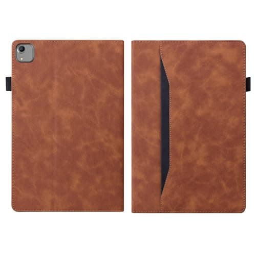 BGHUOLXKJ Protective Case Compatible with iPad Air 11 (2024) Bracket Type Tablet PC Case Tablet Case Adjustable Fixing Strap Card Slot Tablet Case Shockproof Tablet Case(Brown)