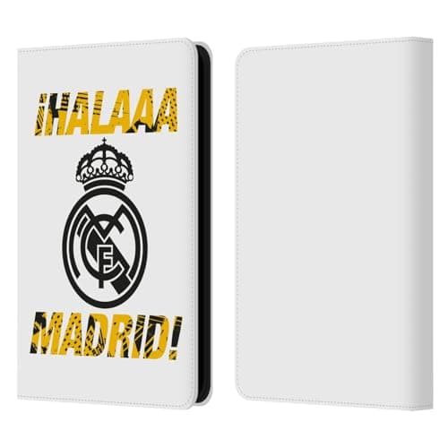 Head Case Designs Officially Licensed Real Madrid CF Hala Madrid Urban Leather Wallet Case Compatible with Kindle Paperwhite 5 (2021)