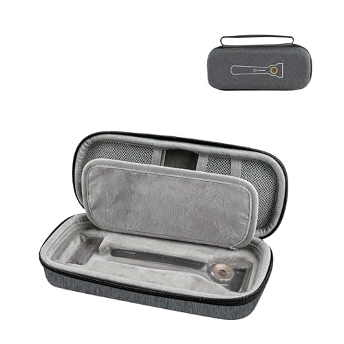 EVA Slim Hard Case Compatible with Gillette Heated Razor and Accessories, Shockproof Travel Storage Box for Charging Dock, Charger, Razor Refills, Protective Divider, Portable Carrying Handle