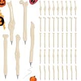 Lnrueg 50 PCS Bone Ballpoint Pens, Skeleton Finger Ballpoint Pens, Bone-shaped Pen Bulk, Novelty Nursing Pens, 0.5mm Black Ink Ballpoint Pen for Doctors, Nurses, Students, Halloween Party Favor