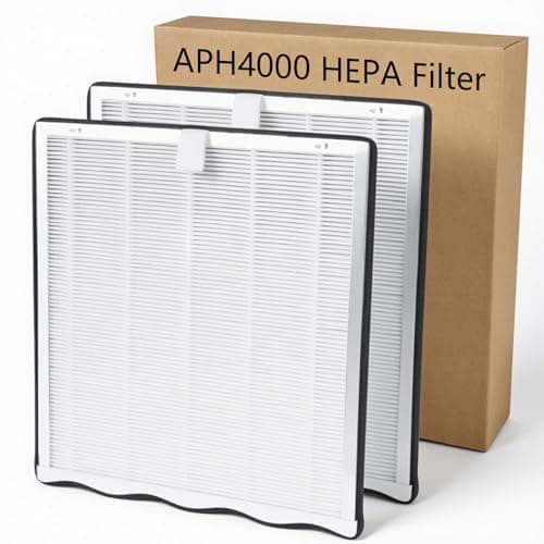 2 Pack APH4000 Replacement Filter Compatible with KNKA APH4000 Air Purifier, True HEPA High-Efficiency Activated Carbon Filter