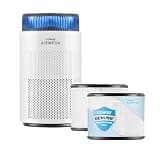 COWAY Airmega 100 Air Purifier Bundle with 2-Year Filter Supply (1 Pre-installed + 1 Extra), HEPA for Smoke, Allergies, PM 10 Sensor, Auto Mode, ENERGY STAR, 2yr Warranty, White