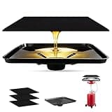 A-qrenium 17892 Transmission Drain Pan with 3 Pcs 22'' Oil Drain Splash Pad, Universal Fluid Drain Funnel Compatible with 87031, 87032 Large Capacity for Oil, Coolant & Transmission Fluid Changes