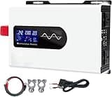 Power Inverter Pure Sine Wave 7000W/8000W/9000W/10000W/12000W/15000W/20000W Peak DC12VAC 110V/230V 240V Car Converter with Voltage Display & AC outlets(110V,8000W)
