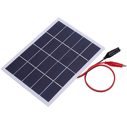 Yctze 3W 5V Polycrystalline Silicon Solar Panel, Lightweight Portable DIY Laminated Board with High Conversion Rate, for Outdoor Camping RV Boat Charging (3W-White)