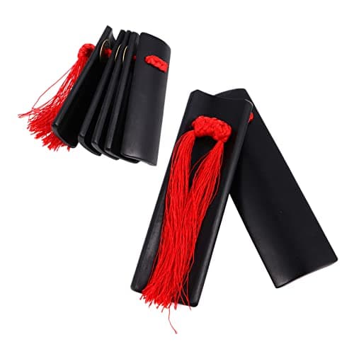 Toddmomy Traditional Castanets for Boys and Girls Instrument Boys and Girls Hand Drum Bamboo Hand Percussion Instruments