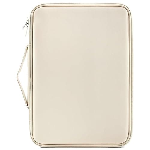PU Leather Tablet Handbag Suitable For Xiaomi Pad 5 6 7 8 Pro 11.2 SE 11 12.1inch Universal Laptop Pouch(Ivory,13-inch)