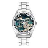 NTVOWPZO Three-Hand Analog Stainless Steel Watches for Men Easy Reader