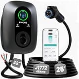 EV Charger Level 2 Hardwire 48 Amp - J1772 Electric Car Charger 11.5 kW 240V, 25 ft Cable, NEMA Type 4/IP66, ETL Listed UL 2594/UL 2231, FCC, WiFi App Electric Vehicle Charging Equipment