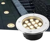 FDWXHZJL Ground Landscape Lights - LED Outdoor Spotlight Floodlight - IP67 Waterproof Recessed Lamp Lighting for Garden Yard Construction, CE ROHS FCC Certificate(White,9W(85-265v))