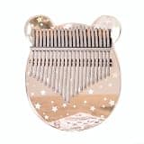 Hosrivae Instrument Beginners Transparent Finger Portable Percussion Engraved Round Having Adults Notes Musical 17 Key Kalimba Thumb Acrylic