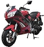HHH Roma 150 Street Motorcycle GY6 Engine 150cc Motorcycle Fully Automatic with CVT Transmission 150cc Scooter DualSports Bike for Adult (Red)