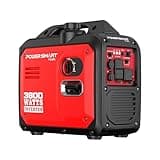 PowerSmart 3800W Portable Inverter Generator, 59 dBA Super Quiet Gas Powered, 143cc 4-Stroke OHV, Parallel Ready, EPA Compliant for RV Camping, Tailgating and Home Emergency Backup