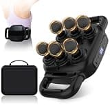 GAXEZO Six Head Massage Gun with 50 Adjustable Intensities & 9 Modes, Massage Gun for Back, Leg, Muscle Pain Relief, Ideal Gifts for Friends and Parents
